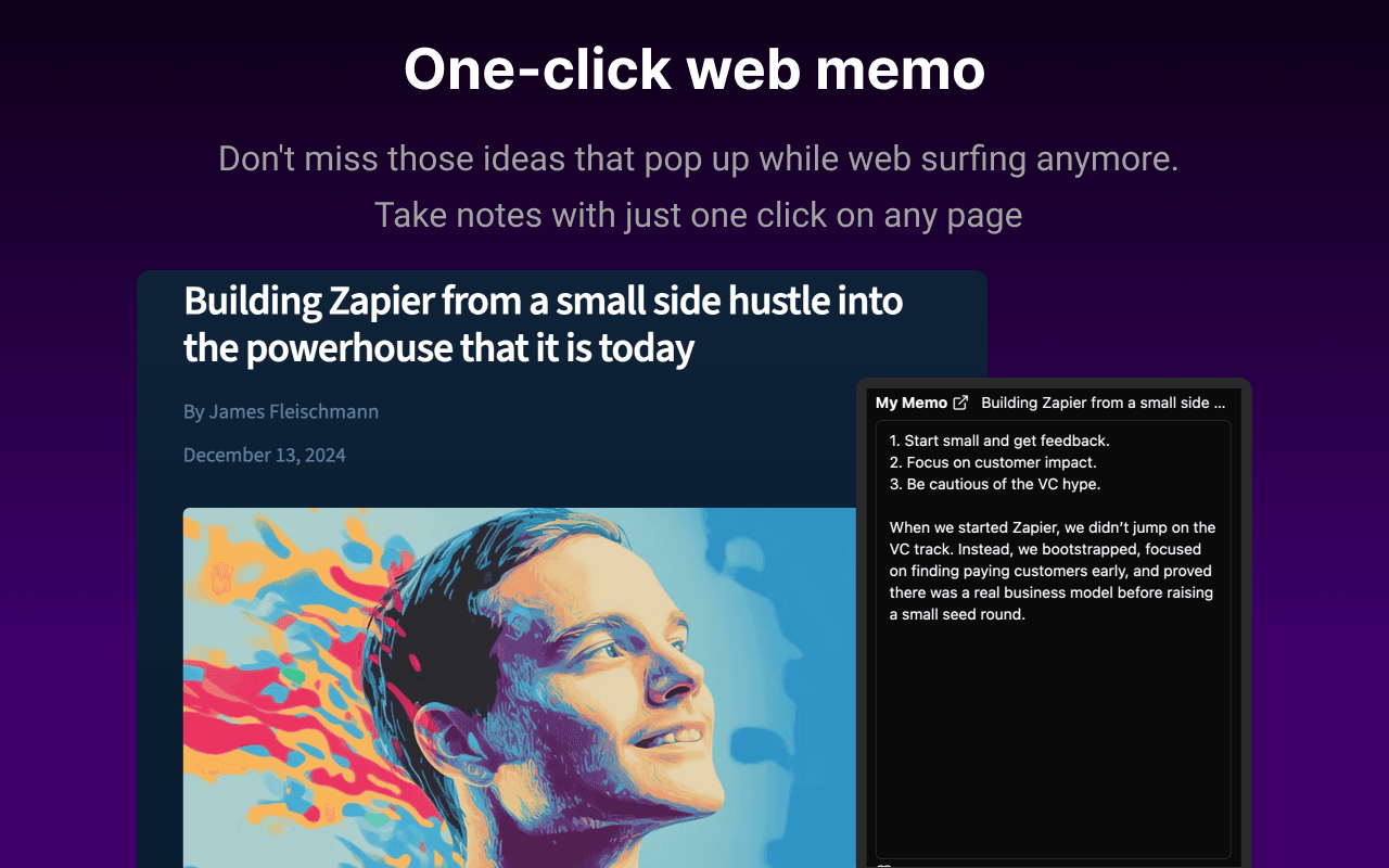 Web Memo Screenshot